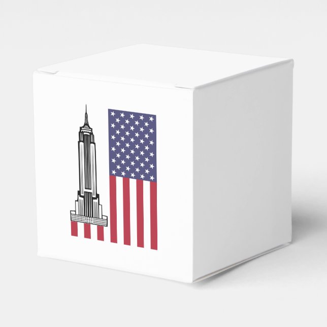 Ballotins American Flag & Empire State Building Favors Box (Verso)