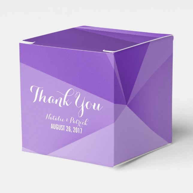 Ballotins Amethyst Jewel Tones Wedding Favor Boxes (Verso)