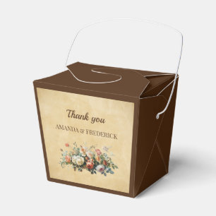 Ballotins Ameublement floral élégant boîte de faveur de mari