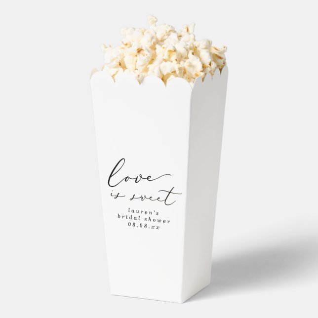 Ballotins Amour de calligraphie Mariage Baby Shower Popcorn (Sauté)