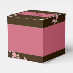 Ballotins Amour en Fleur Cerise Fleurs Mariage Favor Box