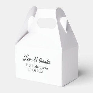 Ballotins Amour & merci ajoutez nom du couple mariage ajoute