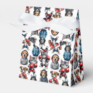 Ballotins Amusante Boxe Chat Chien Motif Design