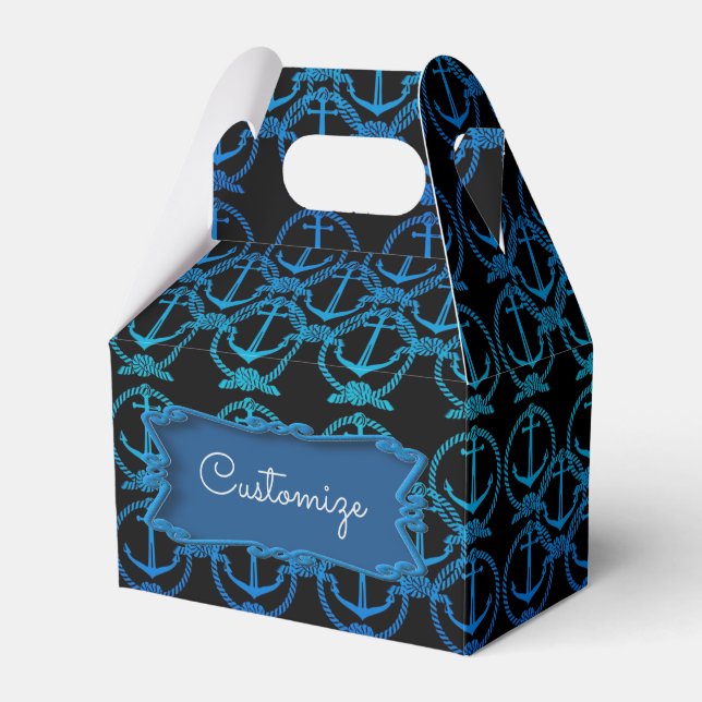 Ballotins Ancre bleu marine Motif Gable Ballotin (Verso)