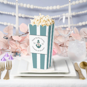 Ballotins Ancre florale à thème nautique Blanc Aqua Turquois