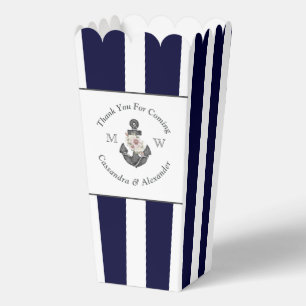 Ballotins Ancre florale à thème nautique Bleu marine