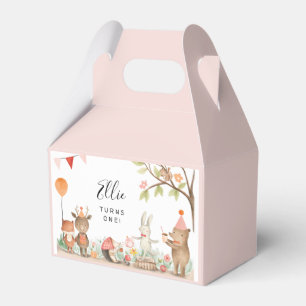 Ballotins Animaux de bois rose Ballotin d'anniversaire