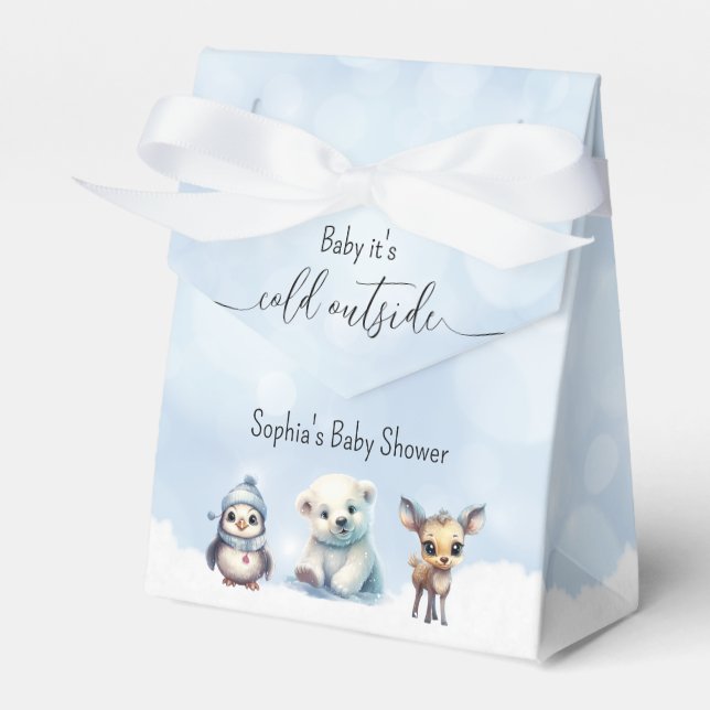 Ballotins Animaux d'hiver Froid hors Baby shower (Verso)