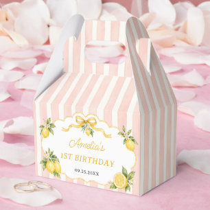 Ballotins Anniversaire 1 an Thème Citron Rose Gingham