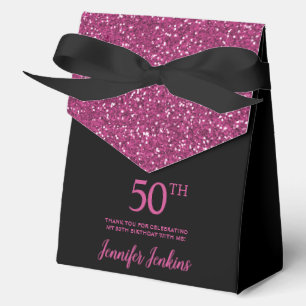 Ballotins Anniversaire 40 ans Noir Rose Chaud Paillettes Mer