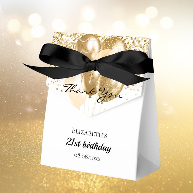 Ballotins Anniversaire blanc or parties scintillant ballons  (Créateur téléchargé)