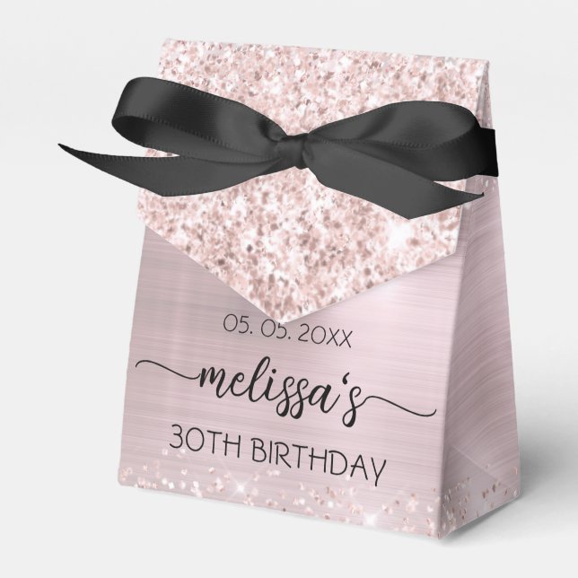 Ballotins Anniversaire Blush Rose Gold Parties scintillant N (Verso)
