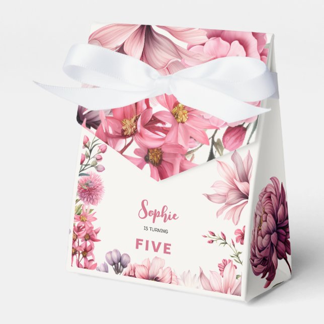 Ballotins Anniversaire de enfant d'aquarelle de jardin de fé (Verso)