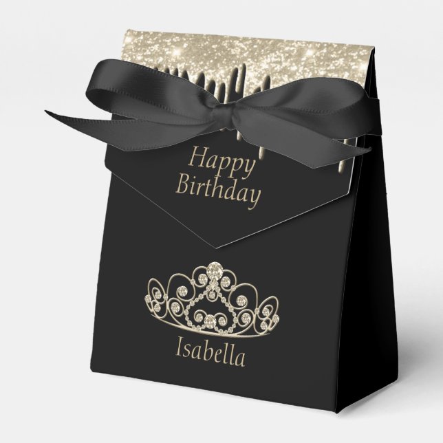 Ballotins Anniversaire de la princesse - Gold Tiara Crown (Verso)