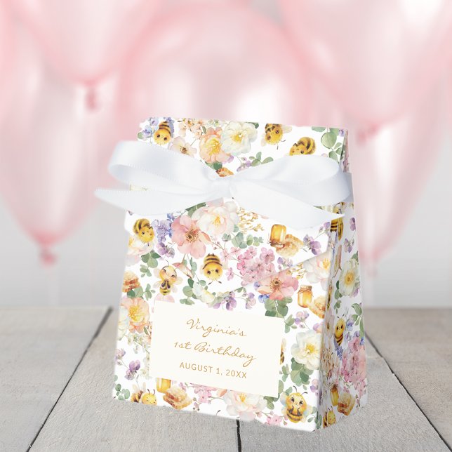 Ballotins Anniversaire de l'abeille (Bee Birthday Favor Boxes
)