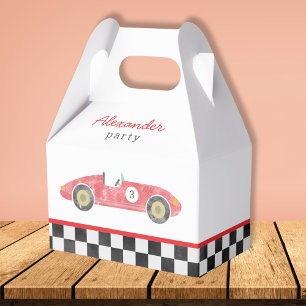 Ballotins anniversaire de voiture de course bleue