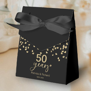 Ballotins Anniversaire du Mariage Black Gold 50 ans