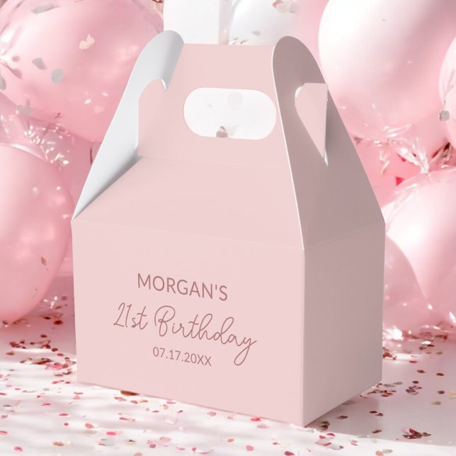 Ballotins Anniversaire fête Blush rose Merci Nom (Créateur téléchargé)