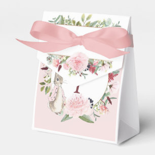Ballotins Anniversaire floral de lapin rose classique