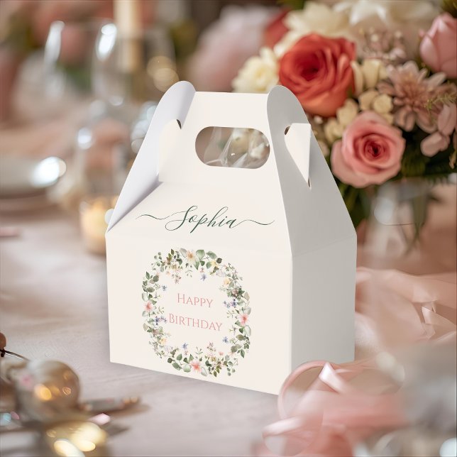 Ballotins Anniversaire floral élégant - Boîte de réception p (Créateur téléchargé)