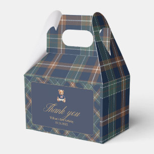 Ballotins Anniversaire Garçon Ourson Navy Carreaux Teddy Bea