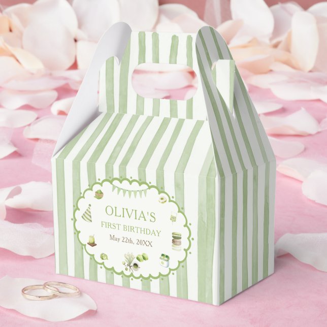Ballotins Anniversaire Green Matcha Stripes (Mariage)