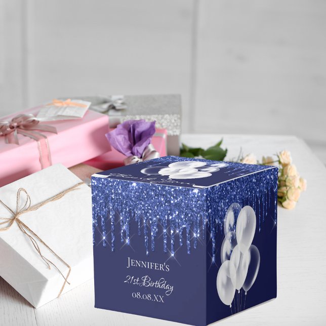 Ballotins Anniversaire marine bleu blanc parties scintillant (Créateur téléchargé)