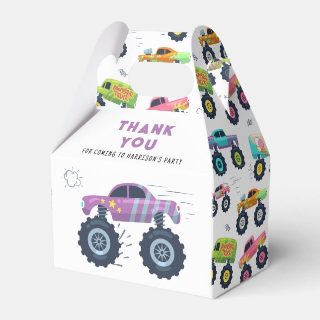 Ballotins Anniversaire Merci moderne Enfants Monster Voiture (Verso)