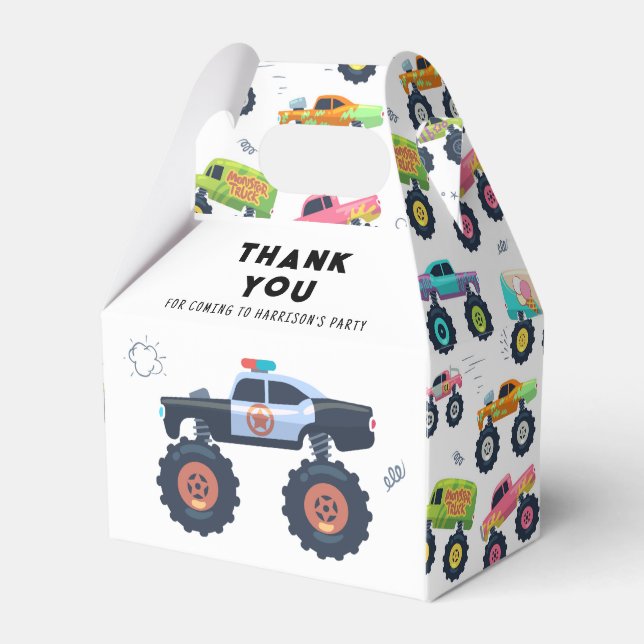 Ballotins Anniversaire Merci moderne Enfants Monster Voiture (Verso)