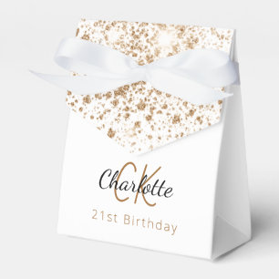Ballotins Anniversaire parties scintillant blanche or monogr
