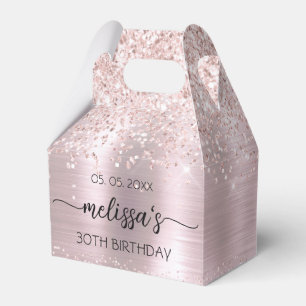 Ballotins Anniversaire Rose Gold Parties scintillant rose No