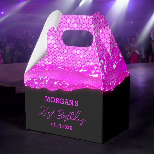 Ballotins Anniversaire rose noir Parties scintillant Nom Mer (Créateur téléchargé)