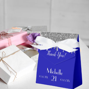 Ballotins Anniversaire royal bleu argent parties scintillant