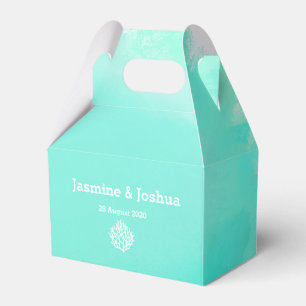 Ballotins Aqua aquarelle plage corail récif mariage