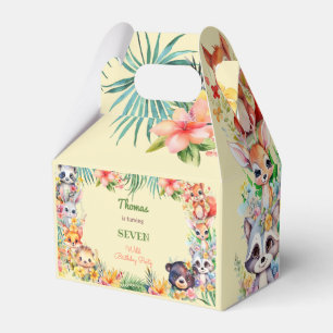 Ballotins Aquarelle Animaux de la forêt sauvage anniversaire