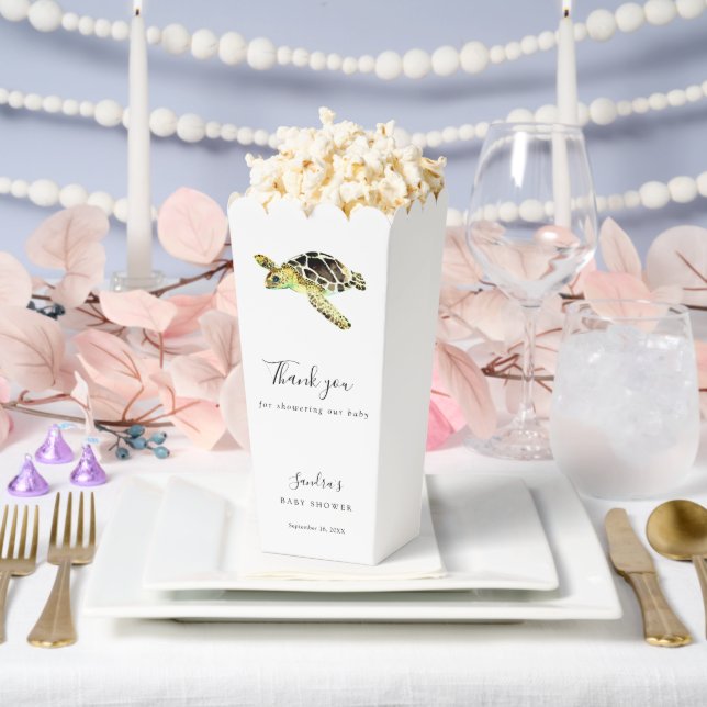 Ballotins Aquarelle Baby shower de tortue marine Simple Mini (Mariage)