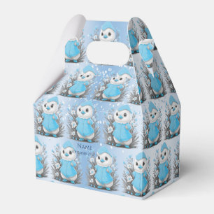 Ballotins Aquarelle Ballotin Fleurs bleues canard