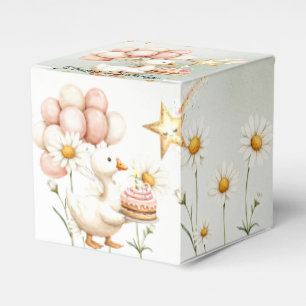 Ballotins Aquarelle Bébé Oie blanche Anniversaire fête migno