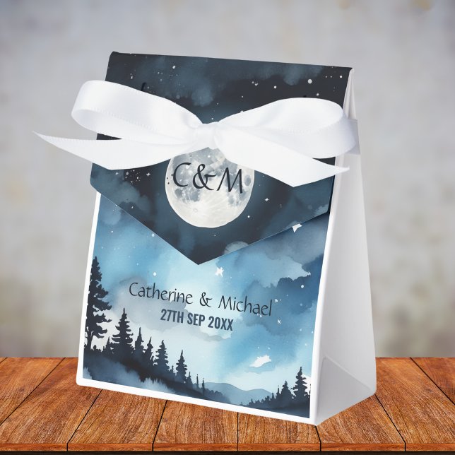 Ballotins Aquarelle Bleu étoile Ciel Mariage céleste (Créateur téléchargé)