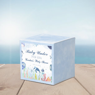 Ballotins Aquarelle bleue sous le baby shower de mer