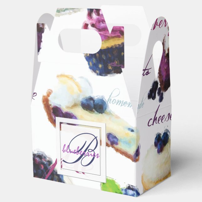 Ballotins Aquarelle Blueberries et Sweets Monogramme (Ouvert)