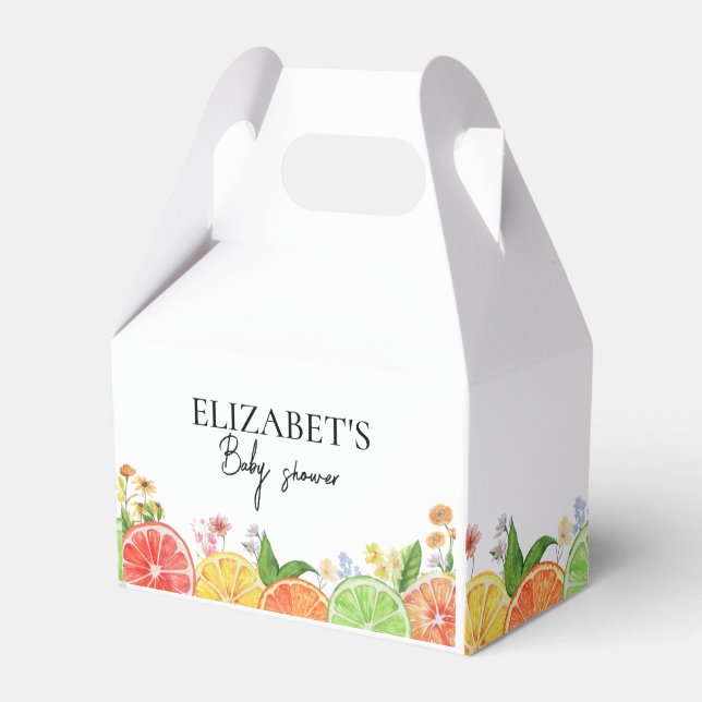 Ballotins Aquarelle Citrus Little Cutie Baby shower (Verso)