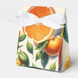 Ballotins Aquarelle Citrus Orange Feuille Mariage