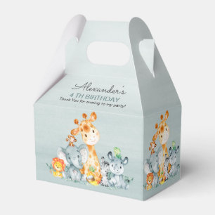 Ballotins Aquarelle Cute Safari Jungle Animaux Anniversaire