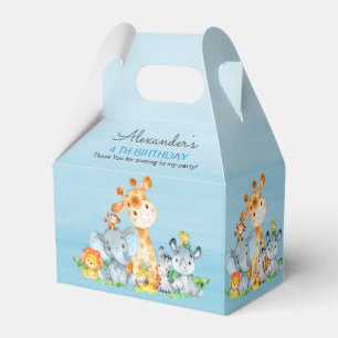 Ballotins Aquarelle Cute Safari Jungle Animaux Anniversaire