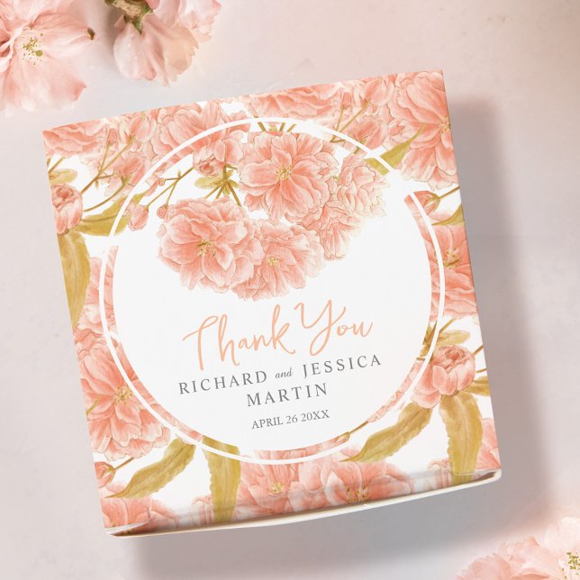 Ballotins Aquarelle de fleur de pêche motif floral personnal (Créateur téléchargé)