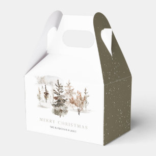 Ballotins Aquarelle de Noël Ballotin paysage d'hiver