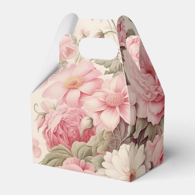 Ballotins Aquarelle délicate Roses roses roses et fleurs de  (Verso)