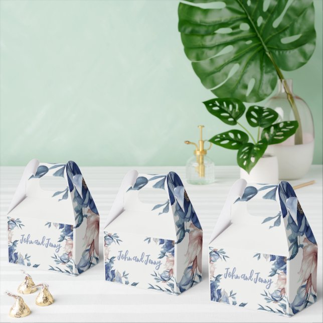 Ballotins Aquarelle douce Floral bleu (Multiple)