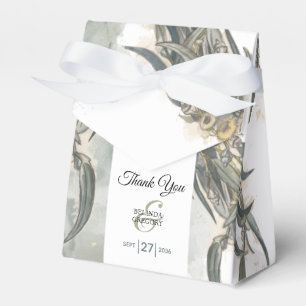 Ballotins Aquarelle Eucalyptus Feuille Mariage vert